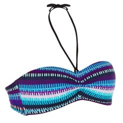 Olaian Women's Bandeau Bikini Swimsuit Top With Fixed Padded Cups Jazz Laeti