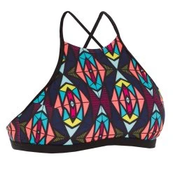 Tribord Olaian Andrea, Surfing Crop Top Swimsuit Top With Padded Cups, Women's