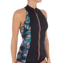 Tribord Bikinis, Boardshorts Women's Surfing Exposed Upper Back Windbreaking Zippered Vest Zoe Palmy