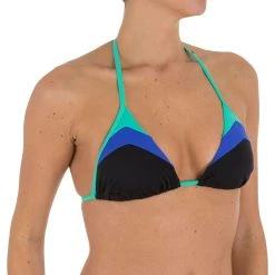 Olaian Women's Sliding Triangle Swimsuit Top With Padded Cups Mae