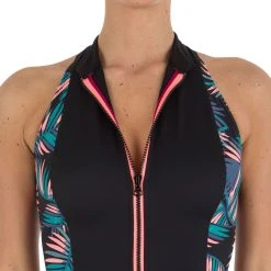 Tribord Bikinis, Boardshorts Women's Surfing Exposed Upper Back Windbreaking Zippered Vest Zoe Palmy