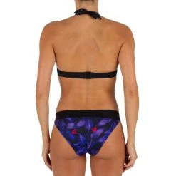 Olaian Women's Swimsuit Top Halterneck Bikini With Back Clasp Bahia Purple