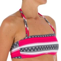 Olaian Women's Swimsuit Top Laura Bandeau Guarana Bikinis, Boardshorts