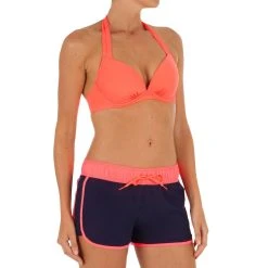 Olaian Bikinis, Boardshorts Women's Fixed Padded Cup Push-Up Swimsuit Top Elena