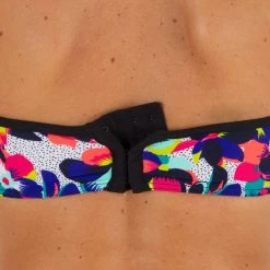 Olaian Women's Padded Cup Underwiring Swimsuit Top LEA BANDEAU STREET Bikinis, Boardshorts