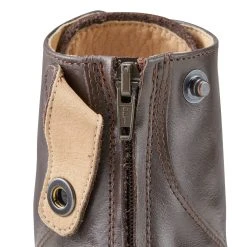 Fouganza Riding Boots Leather Lace-Up Riding Paddock Boots, Women's