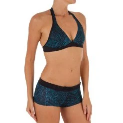 Olaian Women's Swimsuit Top Halterneck Bikini With Back Clasp Bahia Purple