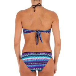 Olaian Women's Bandeau Bikini Swimsuit Top With Fixed Padded Cups Jazz Laeti