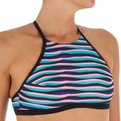 Olaian Women's Surfing Padded Cup Crop Top ANDREA WITHOUT PICTURE Bikinis, Boardshorts