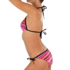 Olaian Bikinis, Boardshorts Women's Sliding Triangle Swimsuit Top With Padded Cups Mae Jazz