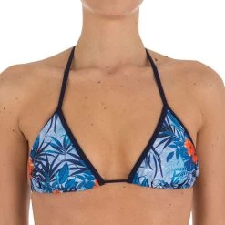 Olaian Bikinis, Boardshorts Women's Sliding Triangle Swimsuit Top With Padded Cups Mae