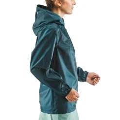 Quechua Raincut NH100, Waterproof Zip Hiking Rain Jacket, Women's Jackets
