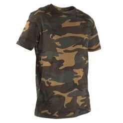 Solognac Short-Sleeved Cotton Camouflage Hunting T-Shirt Shirts