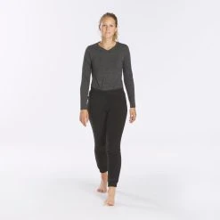 Forclaz Trek 100, Fleece Hiking Tights, Women's Bottoms