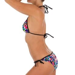 Olaian Bikinis, Boardshorts Women's Sliding Removable Padded Cup Triangle Swimsuit Top Street