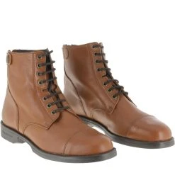 Fouganza Horse Riding Lace-Up Jodhpur Boots Paddock 500 Riding Boots