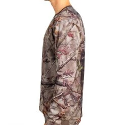 Solognac HUNTING 100 BREATHABLE LONG-SLEEVED T-SHIRT - WOODLAND CAMOUFLAGE Shirts