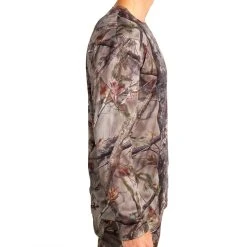 Solognac HUNTING 100 BREATHABLE LONG-SLEEVED T-SHIRT - WOODLAND CAMOUFLAGE Shirts