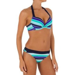 Olaian Women's Push-Up Swimsuit Top With Fixed Padded Cups Elena