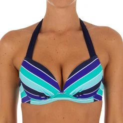 Olaian Women's Push-Up Swimsuit Top With Fixed Padded Cups Elena