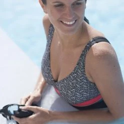 Nabaiji Swimming One-piece Sculpting Swimsuit Kaipearl Triki Leo Black