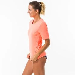 Olaian Deals UV Rash Guard Short-Sleeved Surf T-Shirt