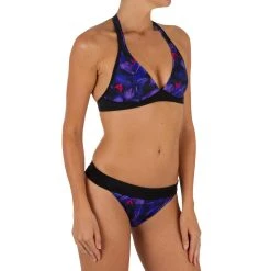 Olaian Bikinis, Boardshorts Bahia Halterneck Swimsuit Top With Back Clasp