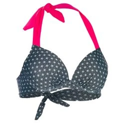 Olaian Bikinis, Boardshorts Elena Push-Up Swimsuit Top With Fixed Padded Cups