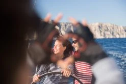 Tribord Shirts Sailing Long-sleeved Sailor's T-shirt 100 Blue White