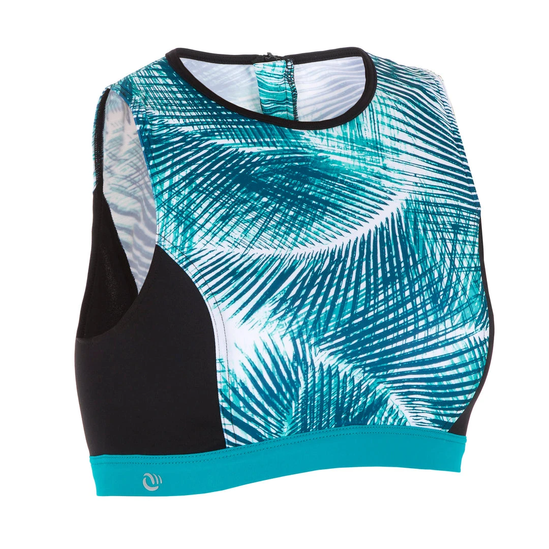 Olaian Carla Bikini Top with Back Zipper & Detachable Hydrophobic Cups | Stylish Swimwear for Women 1 Olaian Bikinis, Boardshorts Carla Bikini Top With Back Zipper And Detachable Hydrophobic Cups