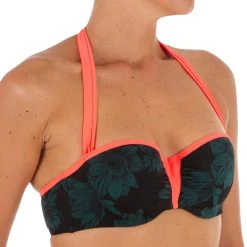 Olaian Bikinis, Boardshorts Lea Swimsuit Top Bandeau Padded Cups And Underwiring