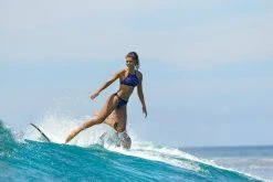 Olaian Andrea Surfing Swimsuit Crop Top With Padded Cups Bikinis, Boardshorts