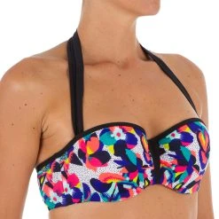 Olaian Bikinis, Boardshorts Lea Swimsuit Top Bandeau Padded Cups And Underwiring