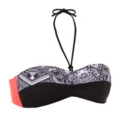 Olaian Laeti Swimsuit Bandeau With Fixed Padded Cups Bikinis, Boardshorts