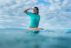 Olaian Deals UV Rash Guard Short-Sleeved Surf T-Shirt