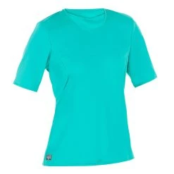 Olaian Deals UV Rash Guard Short-Sleeved Surf T-Shirt