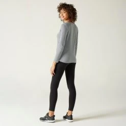 Nyamba 100, Long Sleeve Cotton Fitness T-Shirt, Women's