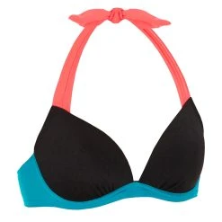 Olaian Bikinis, Boardshorts Elena Push-Up Swimsuit Top With Fixed Padded Cups