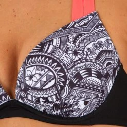 Olaian Bikinis, Boardshorts Elena Push-Up Swimsuit Top With Fixed Padded Cups