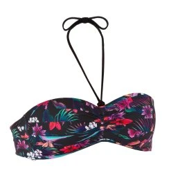 Olaian Bikinis, Boardshorts Laeti Surf Swimsuit Bandeau With Fixed Padded Cups