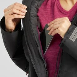 Forclaz Jackets Travel 500, 18°F Waterproof 3-in-1 Comfort Backpacking Jacket, Women's