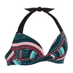 Olaian Bikinis, Boardshorts Elena Push-Up Swimsuit Top With Fixed Padded Cups