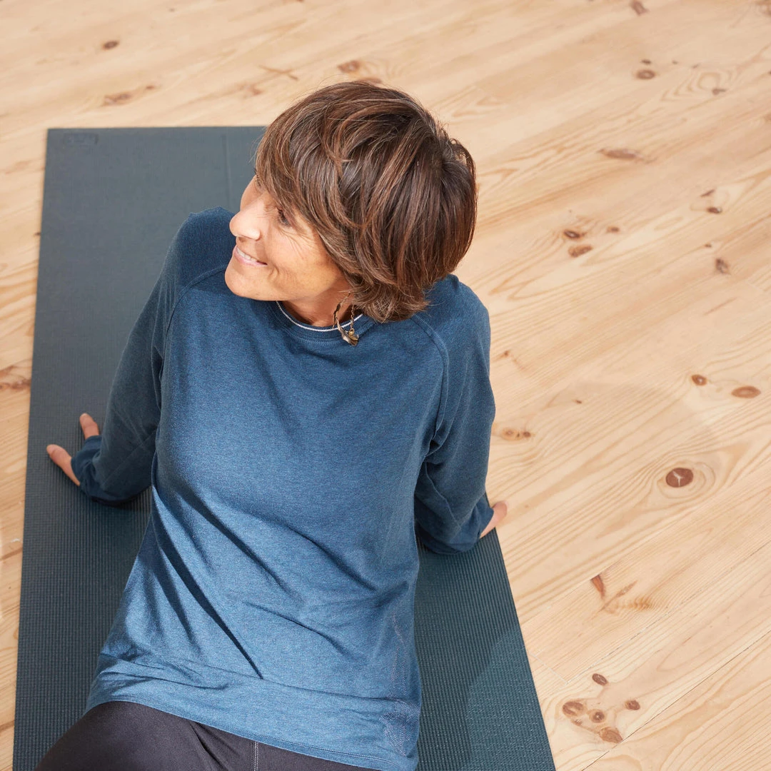 Best Deal Women's Long-Sleeved Organic Cotton Yoga T-Shirt by Kimjaly | Eco-Friendly & Comfortable 6 Shirts Kimjaly, Long-Sleeved Organic Cotton Yoga T-Shirt, Women's