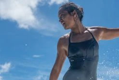 Olaian 1-piece Surf Swimsuit With Adjustable Double Flat ELISE BLACK Swimsuits