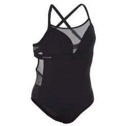 Olaian 1-piece Surf Swimsuit With Adjustable Double Flat ELISE BLACK Swimsuits