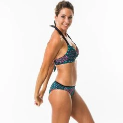 Olaian Bikinis, Boardshorts Elena Push-Up Swimsuit Top With Fixed Padded Cups