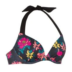 Olaian Bikinis, Boardshorts Elena Push-Up Swimsuit Top With Fixed Padded Cups