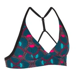 Olaian Surfing Swimsuit Top With Adjustable Back BEA - PLANT KHAKI