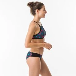 Deals Olaian Niki, Low-Waisted Surf Swimsuit Bottoms, Women's