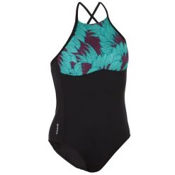 Olaian Andrea One Piece Surfing Swimsuit With Open X Or H Back Swimsuits